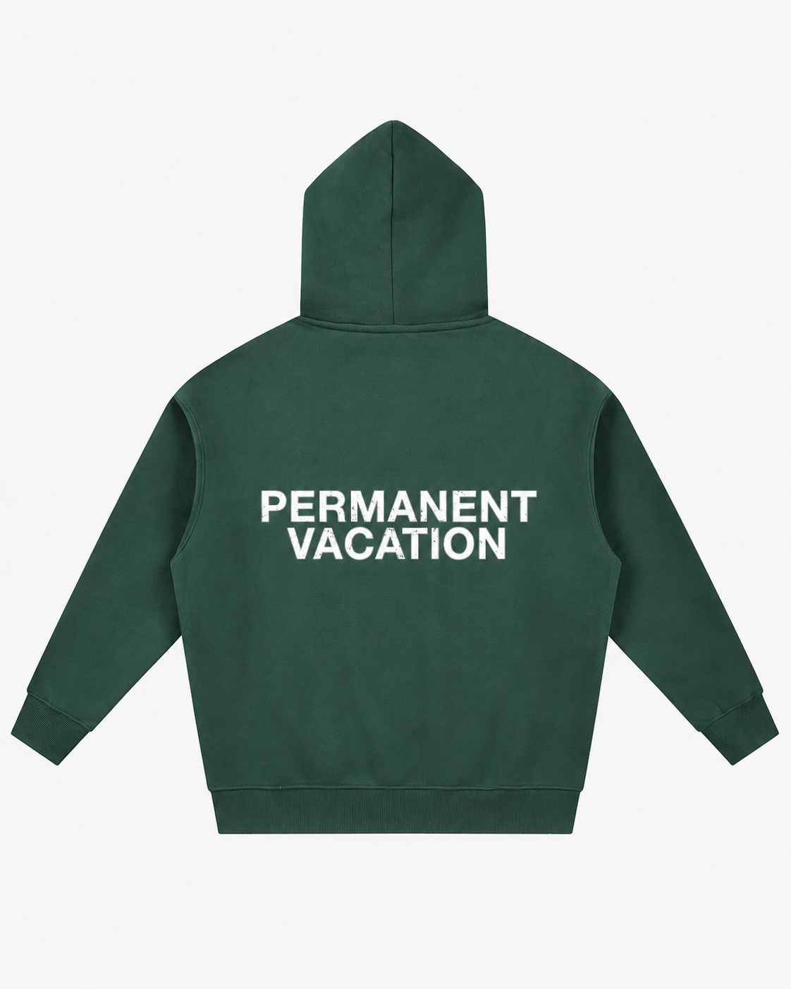 GREEN OVERSIZED ZIP UP HOODIE