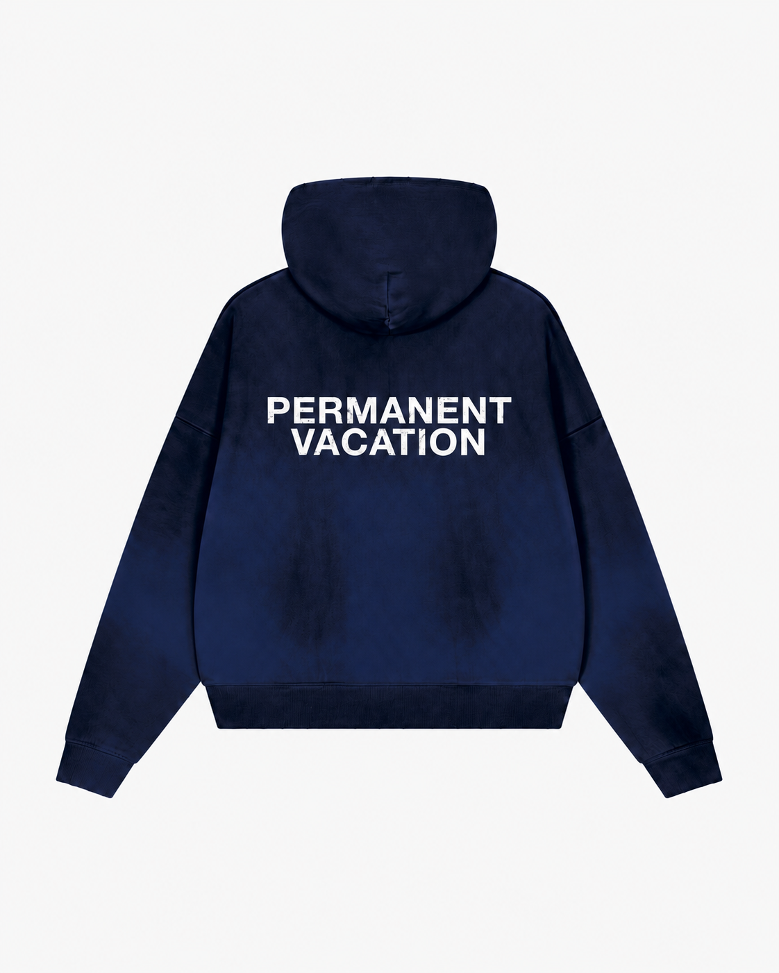 Classic Royal Sun Fade Distressed Boxy Hoodie