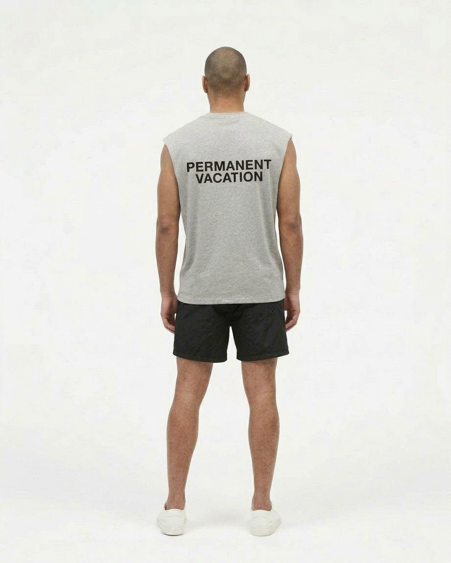 Classic Faded Sleeveless Tank Sports Grey
