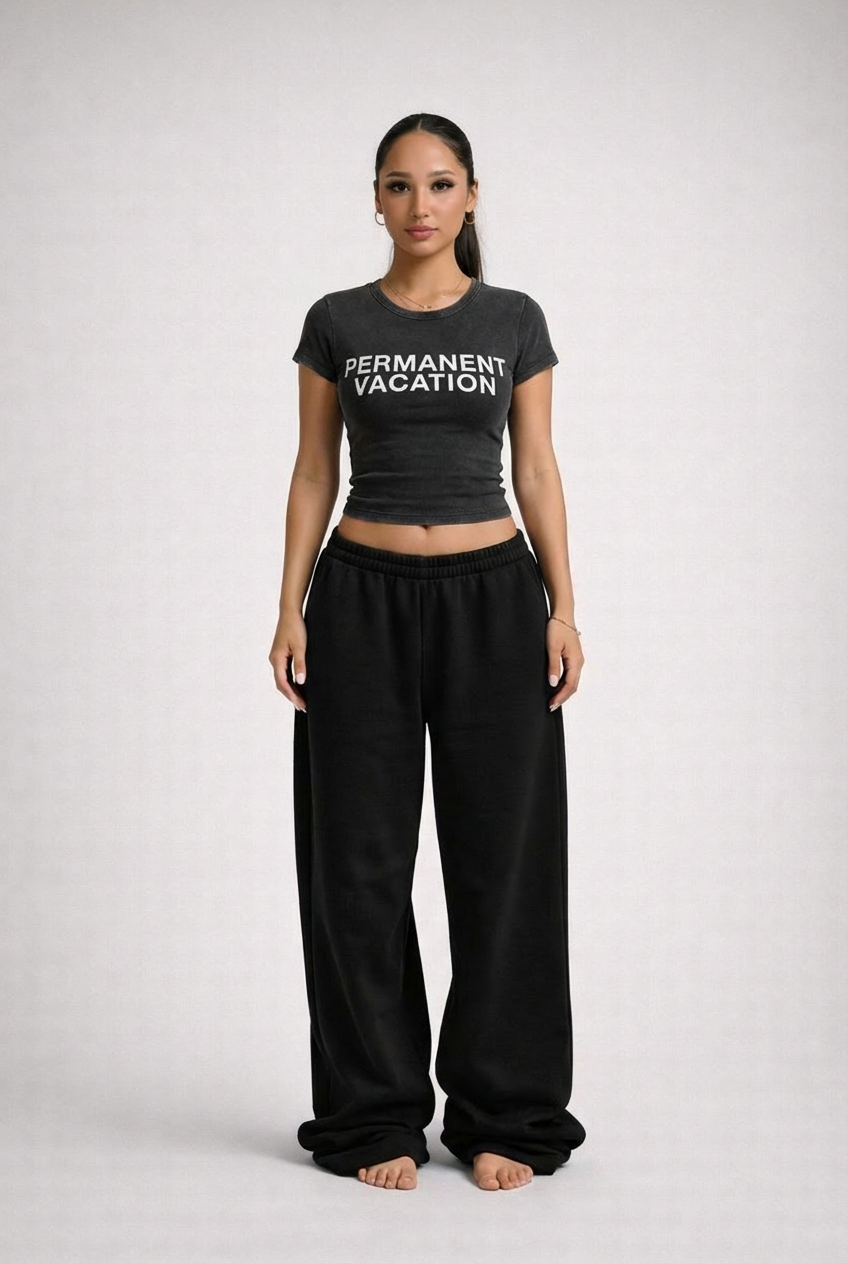 Classic Acid Wash Cropped Tee