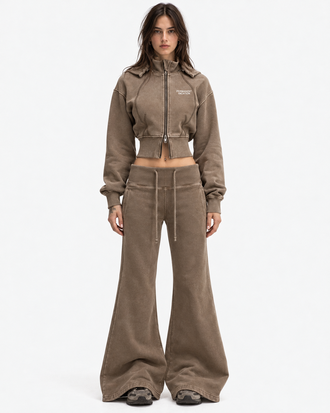 Dakota Cropped Fleece Hoodie