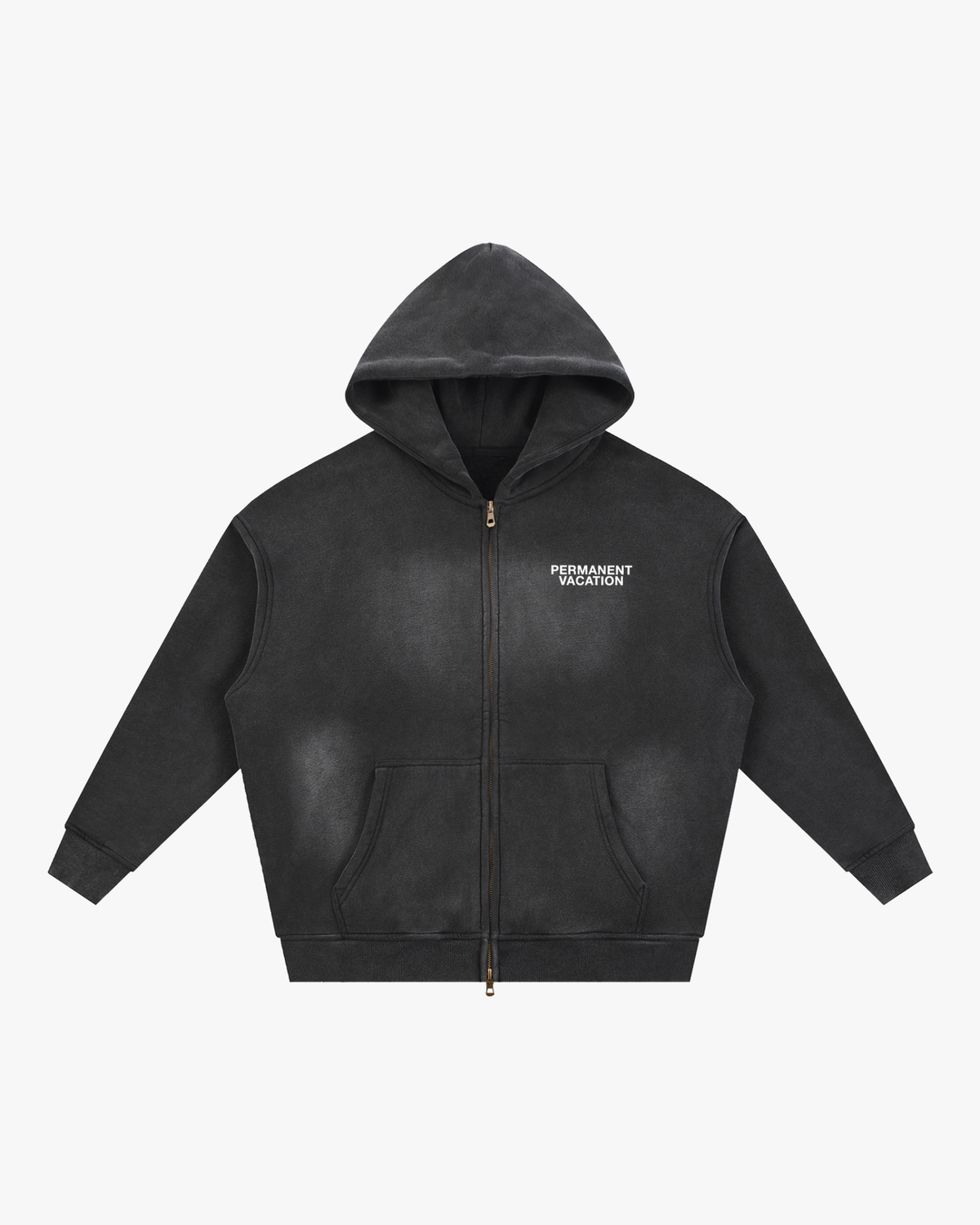 Classic Sun Fade Zipper Boxy Hoodie